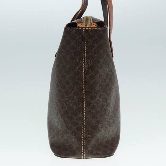 CELINE Macadam Canvas Hand Bag PVC Brown Auth 89285 - Picture 3 of 16